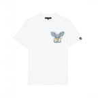 Cult's Heavyweight Short Sleeve Crew Neck Tee "Owl" in White