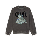 Cult's Novelty Fleece Crew Sweatshirt in Vintage Charcoal