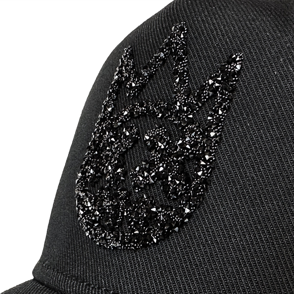 Cult's Crystal Logo Mesh Back Trucker Hat in Black