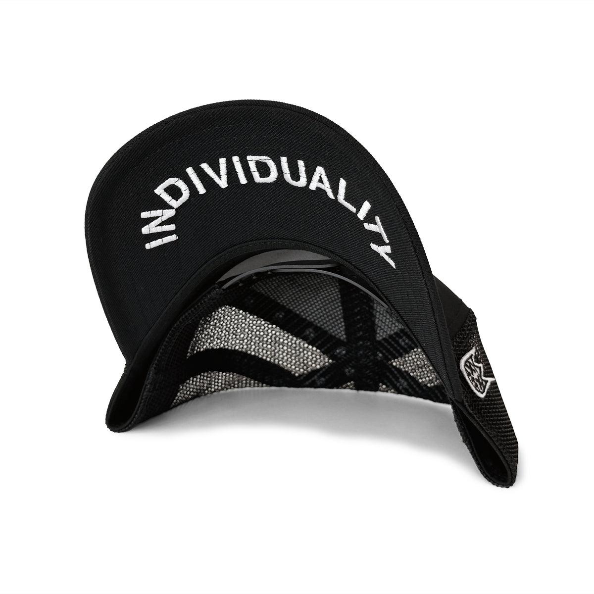 Cult's Crystal Logo Mesh Back Trucker Hat in Black