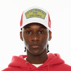 Cult's Logo Mesh Back Trucker Hat "Epic Shit" in Winter White