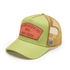 Cult's Logo Mesh Back Trucker Hat "Cant Do Epic Shit" in Green Oasis