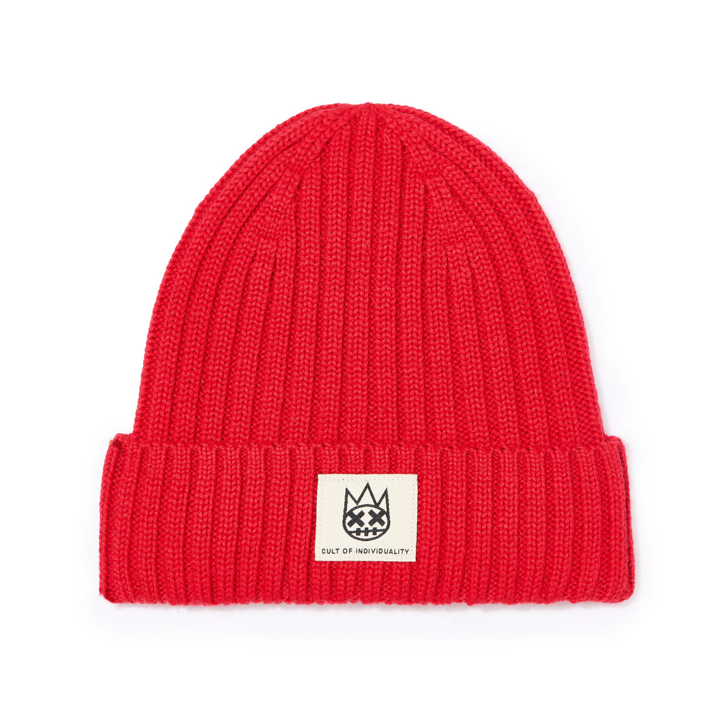 Cult's Knit Hat in Rouge Red