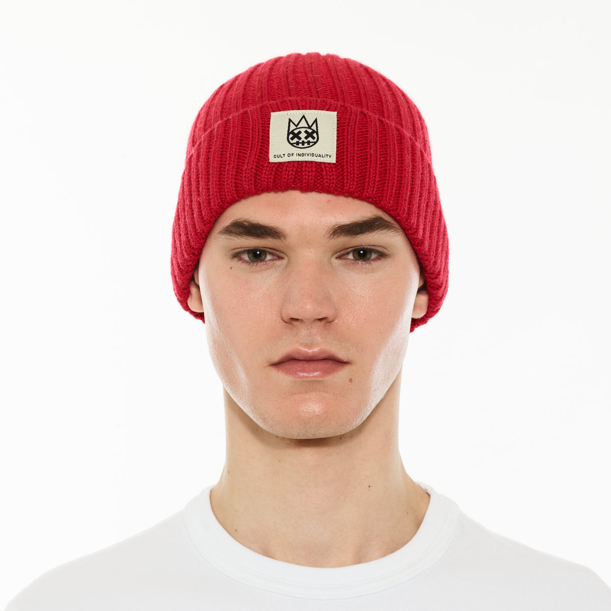 Cult's Knit Hat in Rouge Red