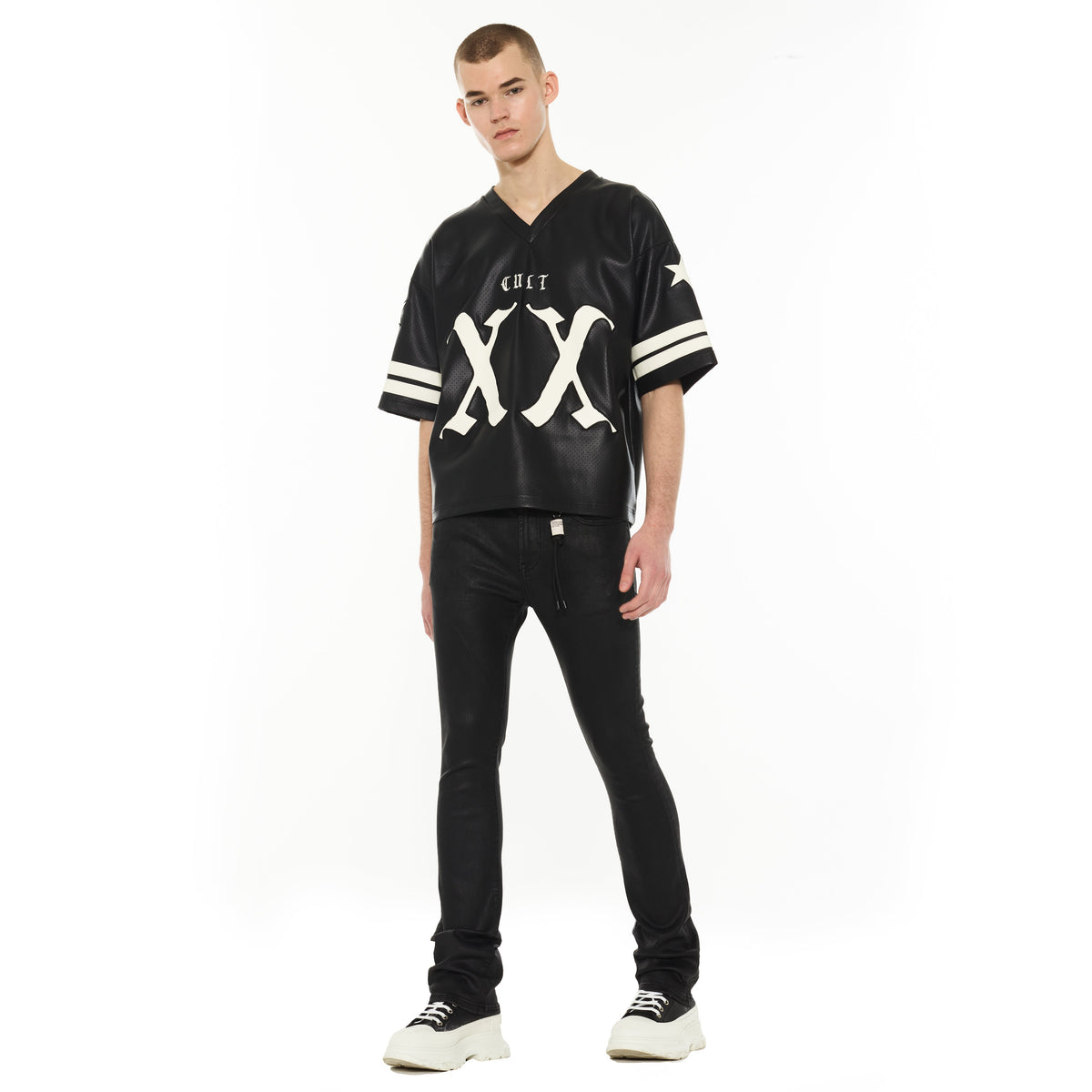 Cult's Lenny Bootcut 603 Jeans in Black Coated