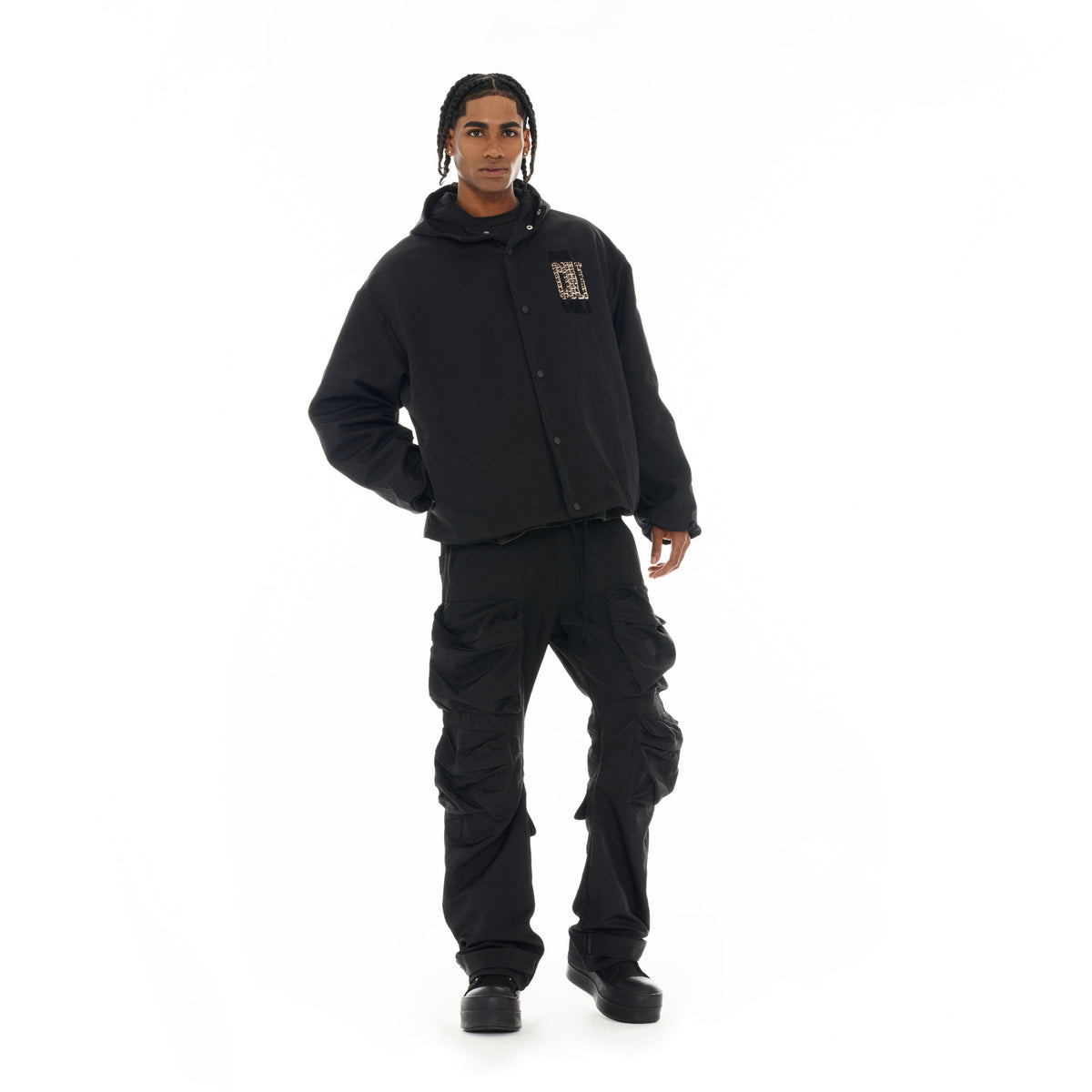 Cult's Baggy Cargo 610 Jeans in Black Nylon