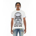 Cult's Short Sleeve Crew Neck Tee "Evolution" in White