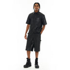 Cult's Y2K Oversized Leather Shorts in Black
