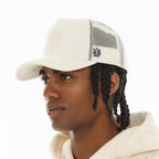Cult's Mesh Back Trucker Hat "Paisley" In Winter White