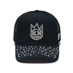 Cult's Mesh Back Trucker Hat "Crystals" In Black