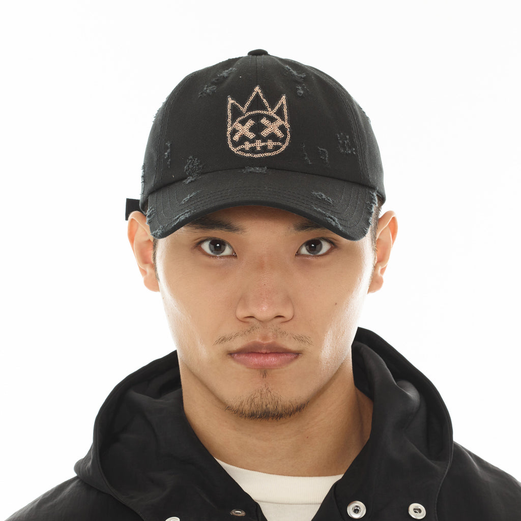 Cult's Dad Hat Sequin Logo In Black