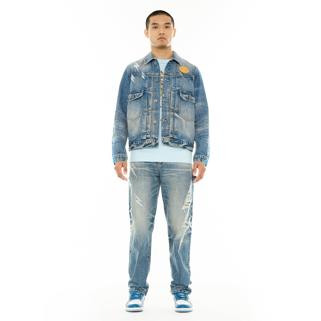 Cult's Lucky Bastard Classic Denim Jacket in Acid