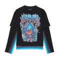 Cult's Long Sleeve Layered Tee "Gradient" In Black
