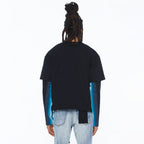 Cult's Long Sleeve Layered Tee "Gradient" In Black