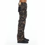 Cult's Grunge Baggy Cargo 610 Jeans In Java Camo