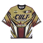 Cult's Oversized Short Sleeve Crew Neck Tee "Racer" 260 Grams In Multi