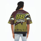 Cult's Oversized Short Sleeve Crew Neck Tee "Racer" 260 Grams In Multi