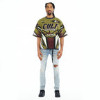 Cult's Oversized Short Sleeve Crew Neck Tee "Racer" 260 Grams In Multi