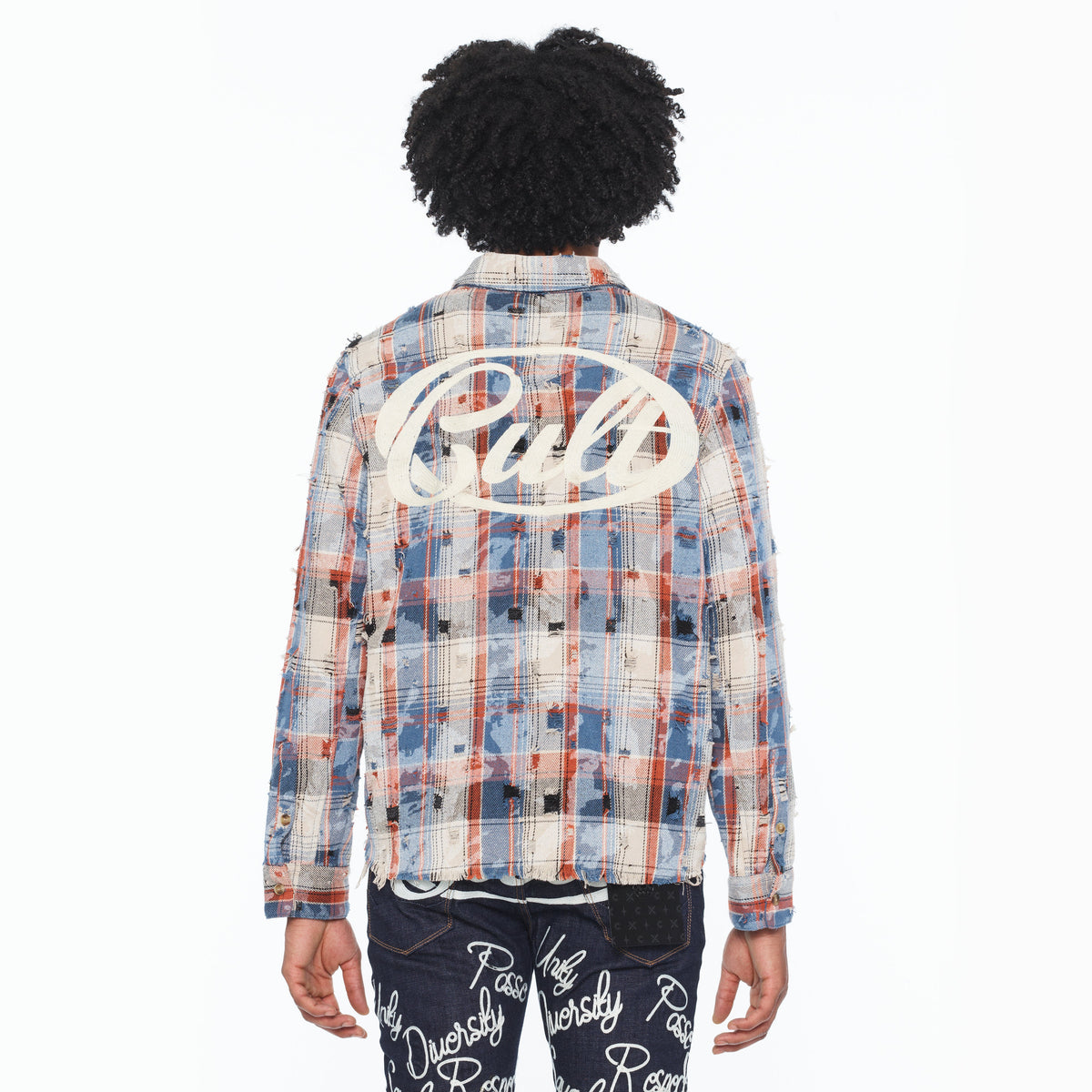 Cult's L/S Vintage Embroidered Plaid Woven Shirt In Harvest Plaid