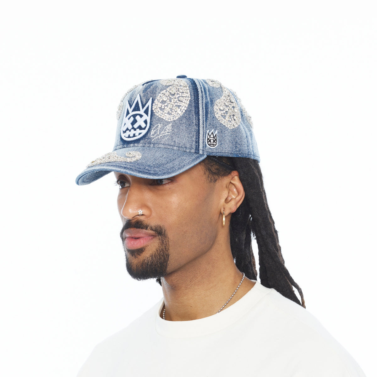 Cult X El Alfa Paisley Panel A Frame Trucker Hat In Light Blue