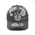 Cult X El Alfa Paisley Panel A Frame Trucker Hat In Black