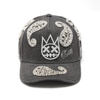 Cult X El Alfa Paisley Panel A Frame Trucker Hat In Black