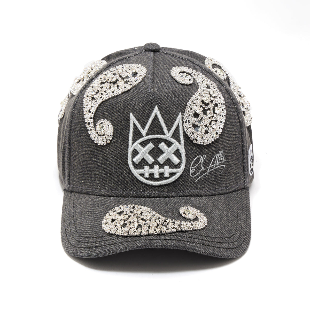 Cult X El Alfa Paisley Panel A Frame Trucker Hat In Black