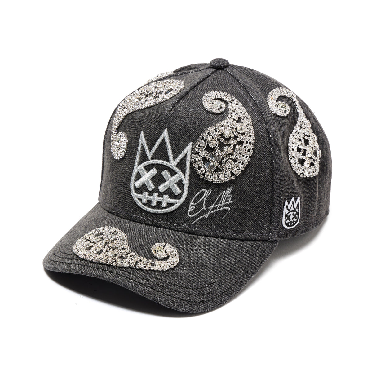 Cult X El Alfa Paisley Panel A Frame Trucker Hat In Black