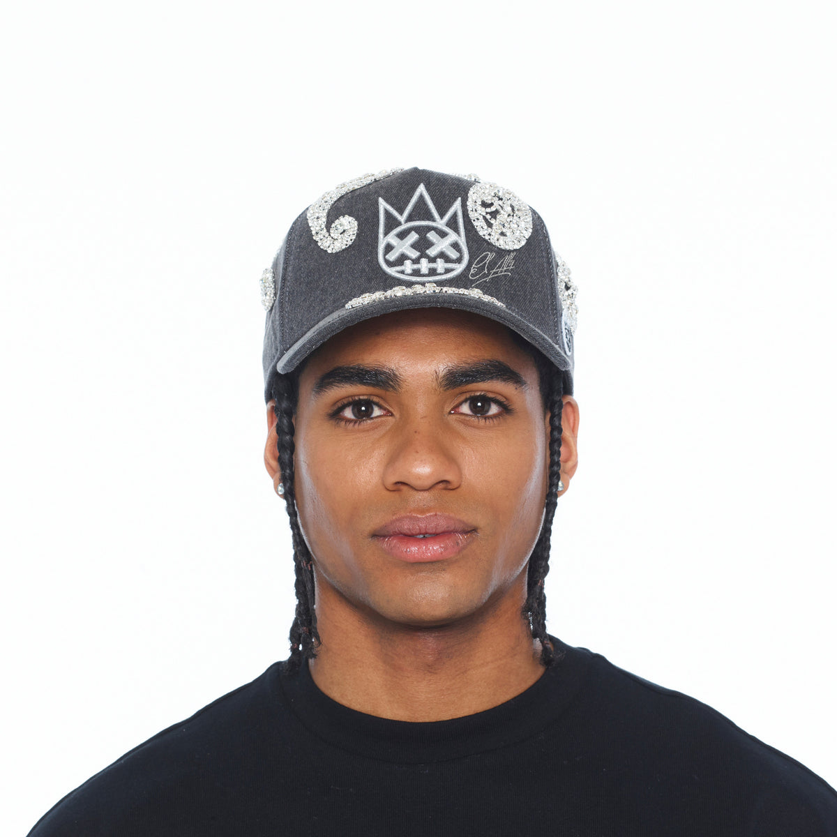 Cult X El Alfa Paisley Panel A Frame Trucker Hat In Black