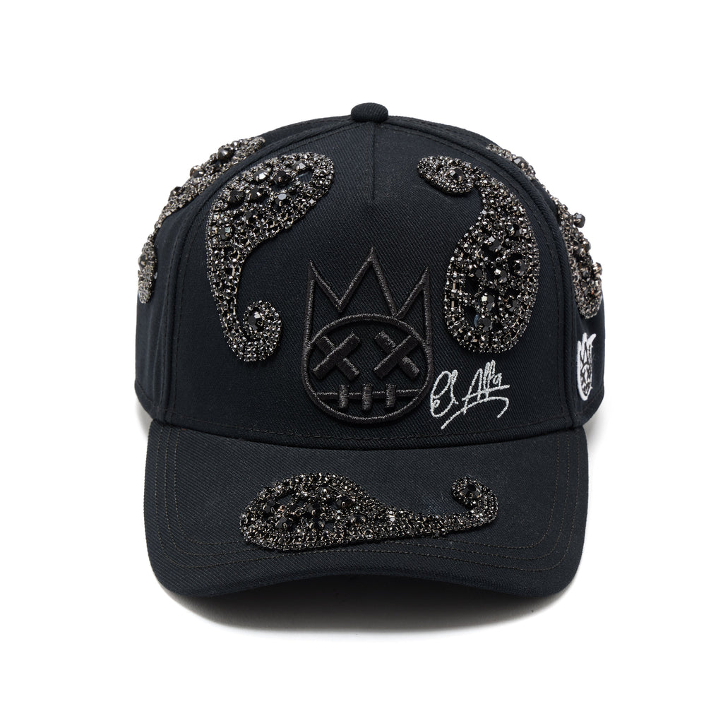 Cult's Paisley 5 Panel A Frame Trucker Hat In Black