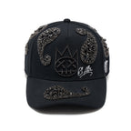 Cult's Paisley 5 Panel A Frame Trucker Hat In Black
