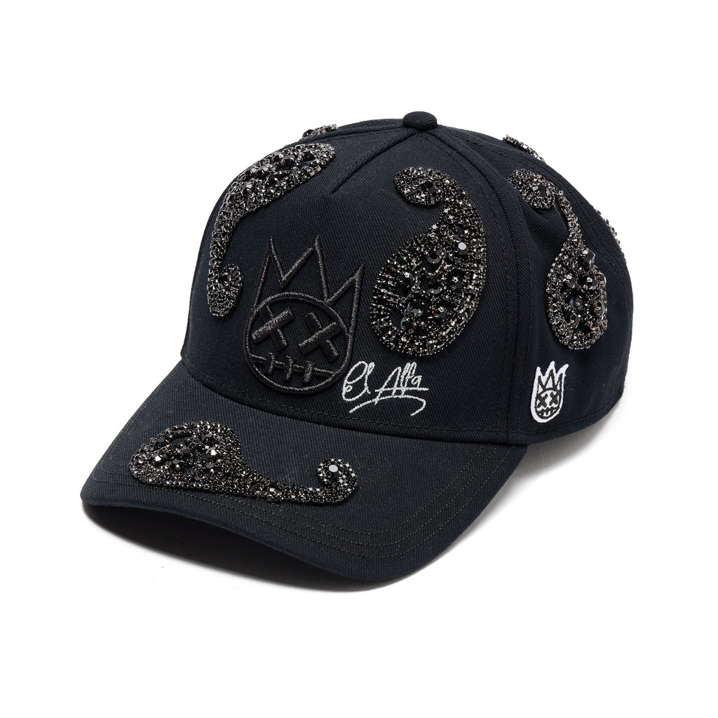 Cult's Paisley 5 Panel A Frame Trucker Hat In Black