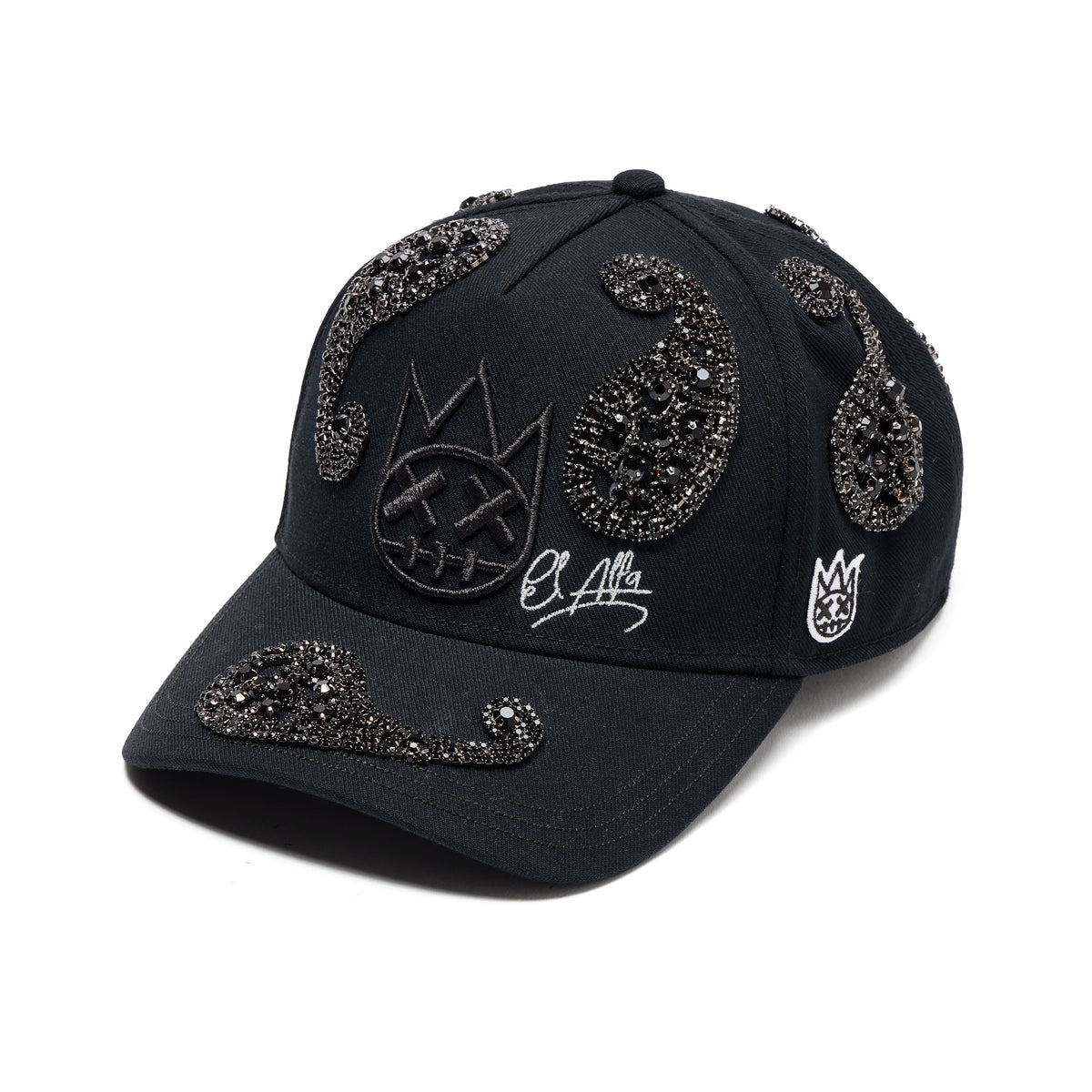 Cult's Paisley 5 Panel A Frame Trucker Hat In Black
