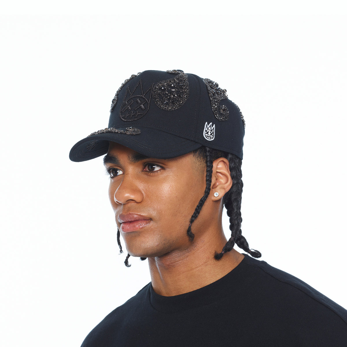 Cult's Paisley 5 Panel A Frame Trucker Hat In Black