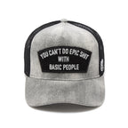 Cult's Mesh Back Trucker Hat "Cant Do Epic Shit" In Grey