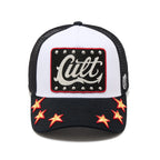 Cult's Mesh Back Trucker Hat "Stars" In White