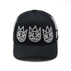 Cult X El Alfa A Frame Hat "Multi Crystal Logo" In Black