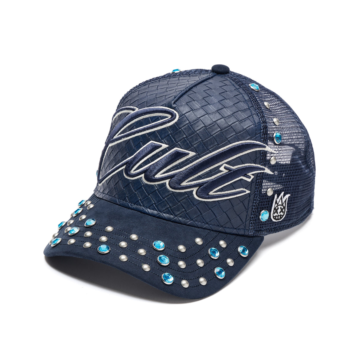 Cult's Mesh Back Trucker Hat "Studs" In Navy