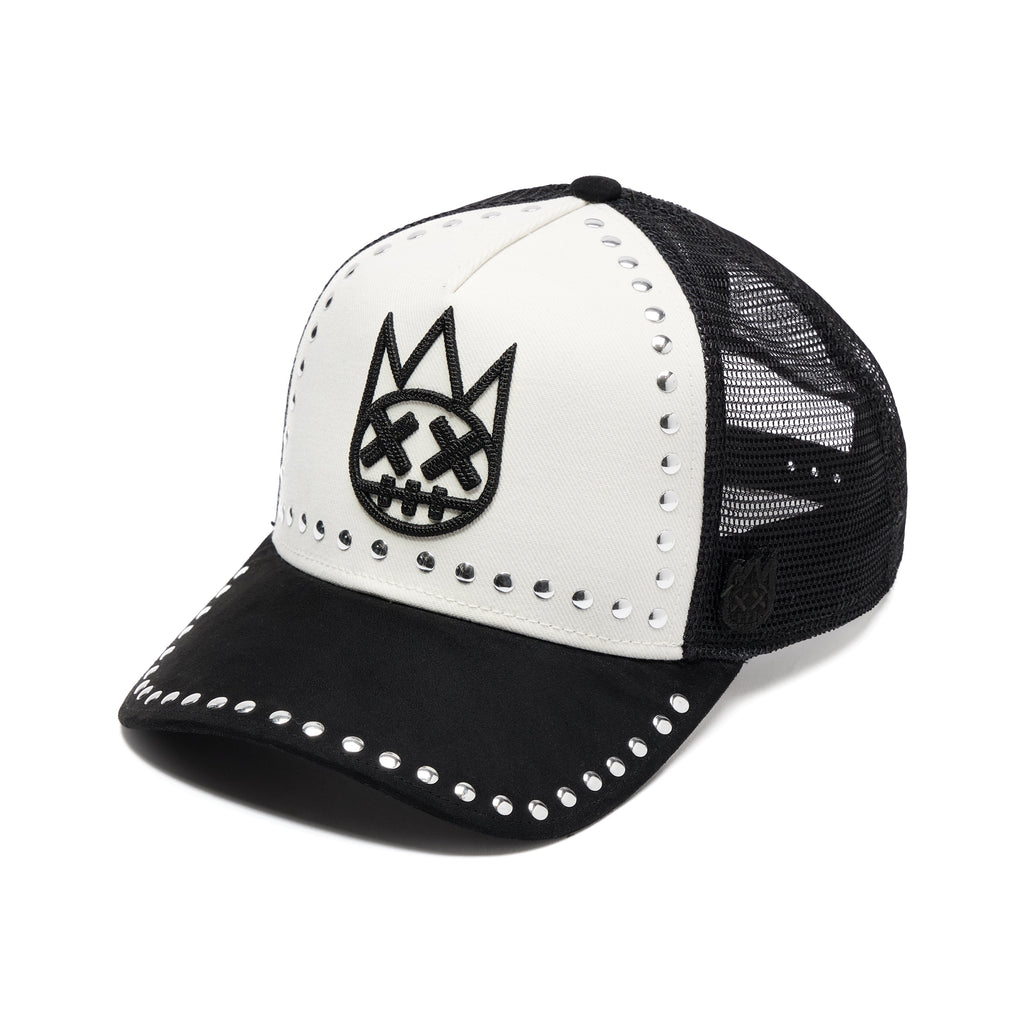Cult's Mesh Back Trucker Hat "Divine Sounds" In Black/White