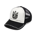 Cult's Mesh Back Trucker Hat "Divine Sounds" In Black/White