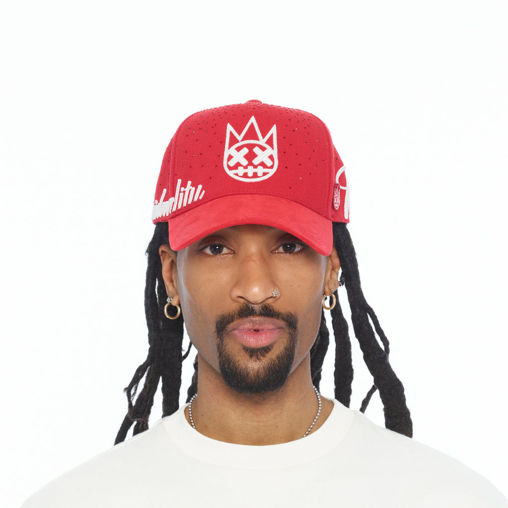 Cult's A Frame Trucker Hat "Crystal Burst" In Racing Red