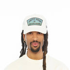 Cult's Mesh Back Trucker Hat "Pretty Good At Bad Decisions" In Winter White