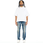 Cult's Oversized Short Sleeve Crew Neck Tee In White