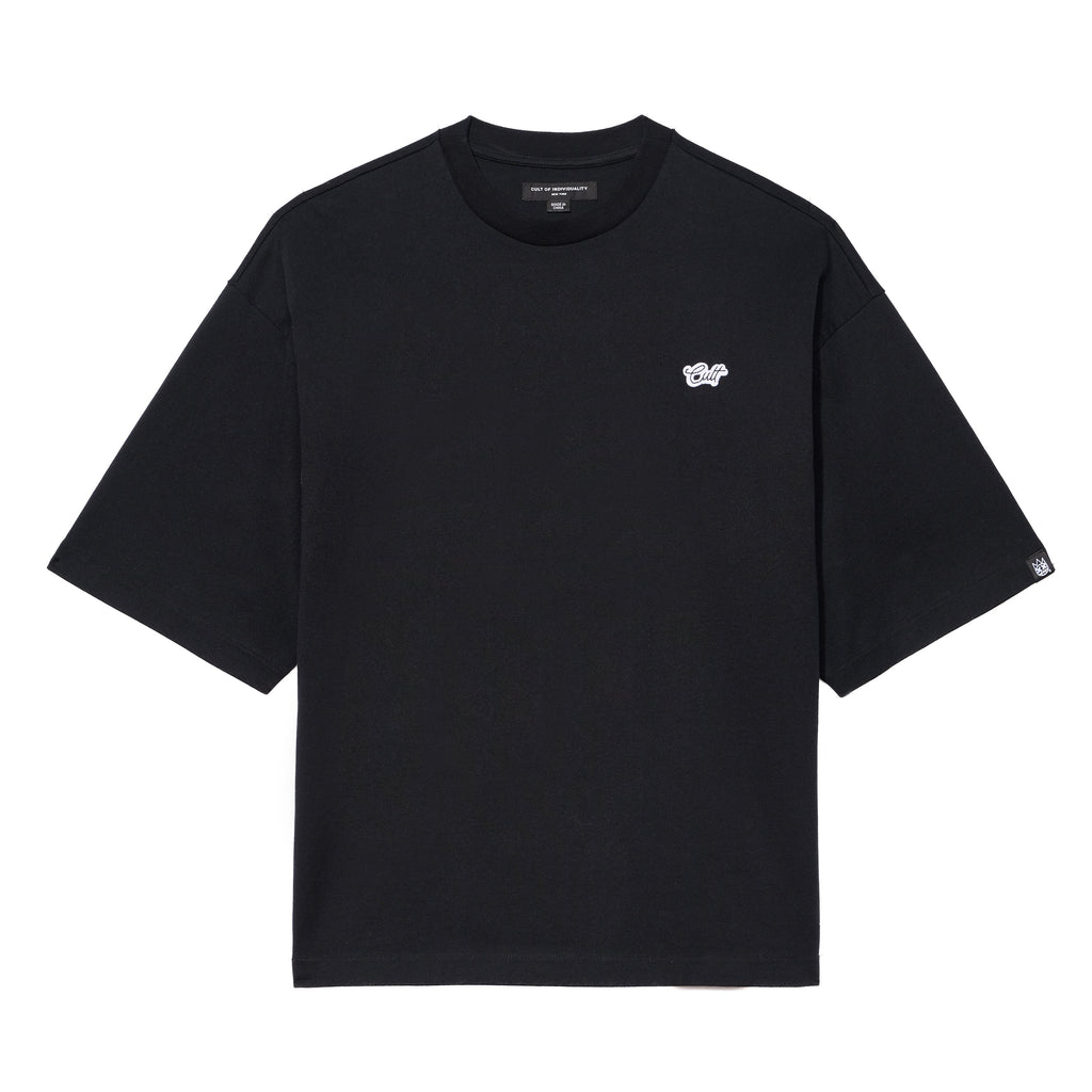 Cult's Oversized Short Sleeve Crew Neck Tee In Black