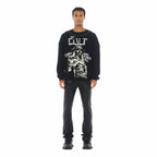 Cult's Vegan Leather Lenny Bootcut 603 Jeans In Black