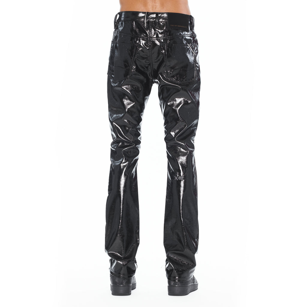 Cult's Patten Leather Lenny Bootcut 603 Jeans In Black