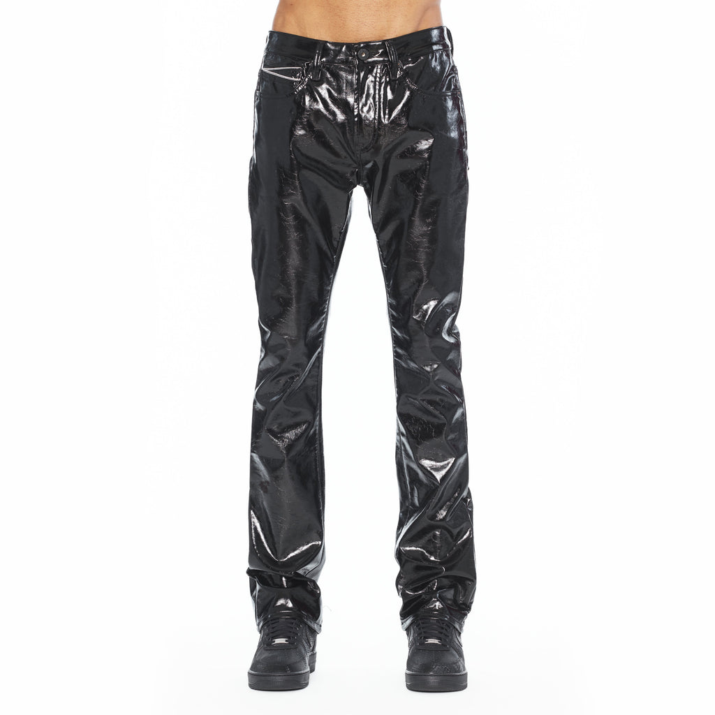 Cult's Patten Leather Lenny Bootcut 603 Jeans In Black
