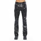 Cult's Patten Leather Lenny Bootcut 603 Jeans In Black