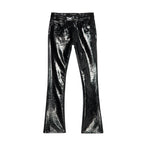 Cult's Patten Leather Lenny Bootcut 603 Jeans In Black