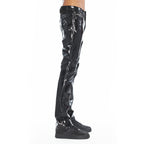 Cult's Patten Leather Lenny Bootcut 603 Jeans In Black